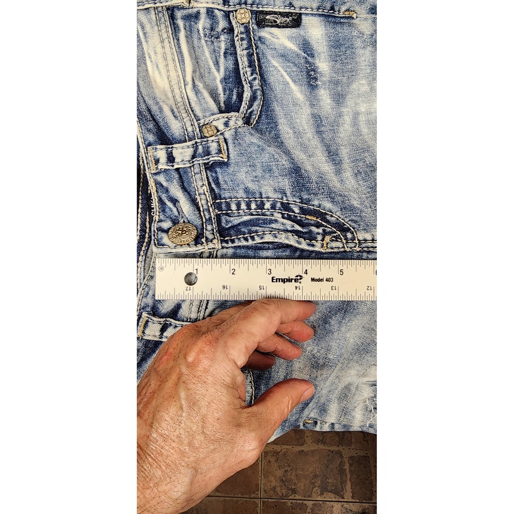Silver Jeans Co Suki Mid Capri W30 L22.5 Light Wash Distressed Super Stretch - Picture 10 of 14